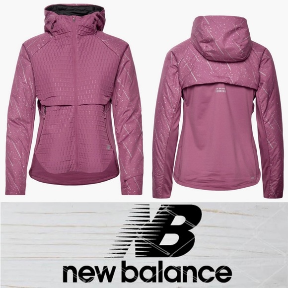 New Balance Jackets & Blazers - NWT WOMENS REFLECTIVE RUNNING HOODED JACKET. WIND RESISTANT and HEAT FLEECE.